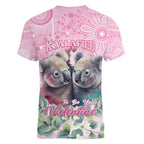 Australia Koala Valentine's Day Women V-Neck T-Shirt Koalified To Be Your Valentine