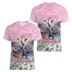 Australia Koala Valentine's Day Women V-Neck T-Shirt Koalified To Be Your Valentine