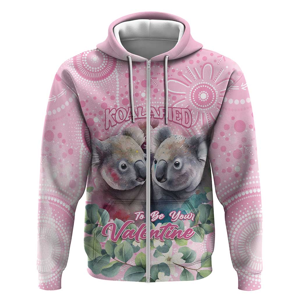 Australia Koala Valentine's Day Zip Hoodie Koalified To Be Your Valentine