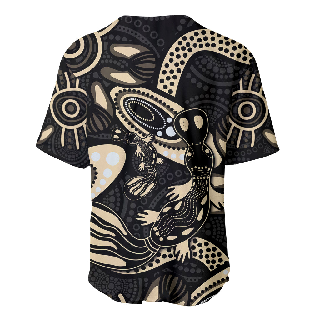 Australia Mothers Day Baseball Jersey Mom And Baby Platypus Aboriginal Art