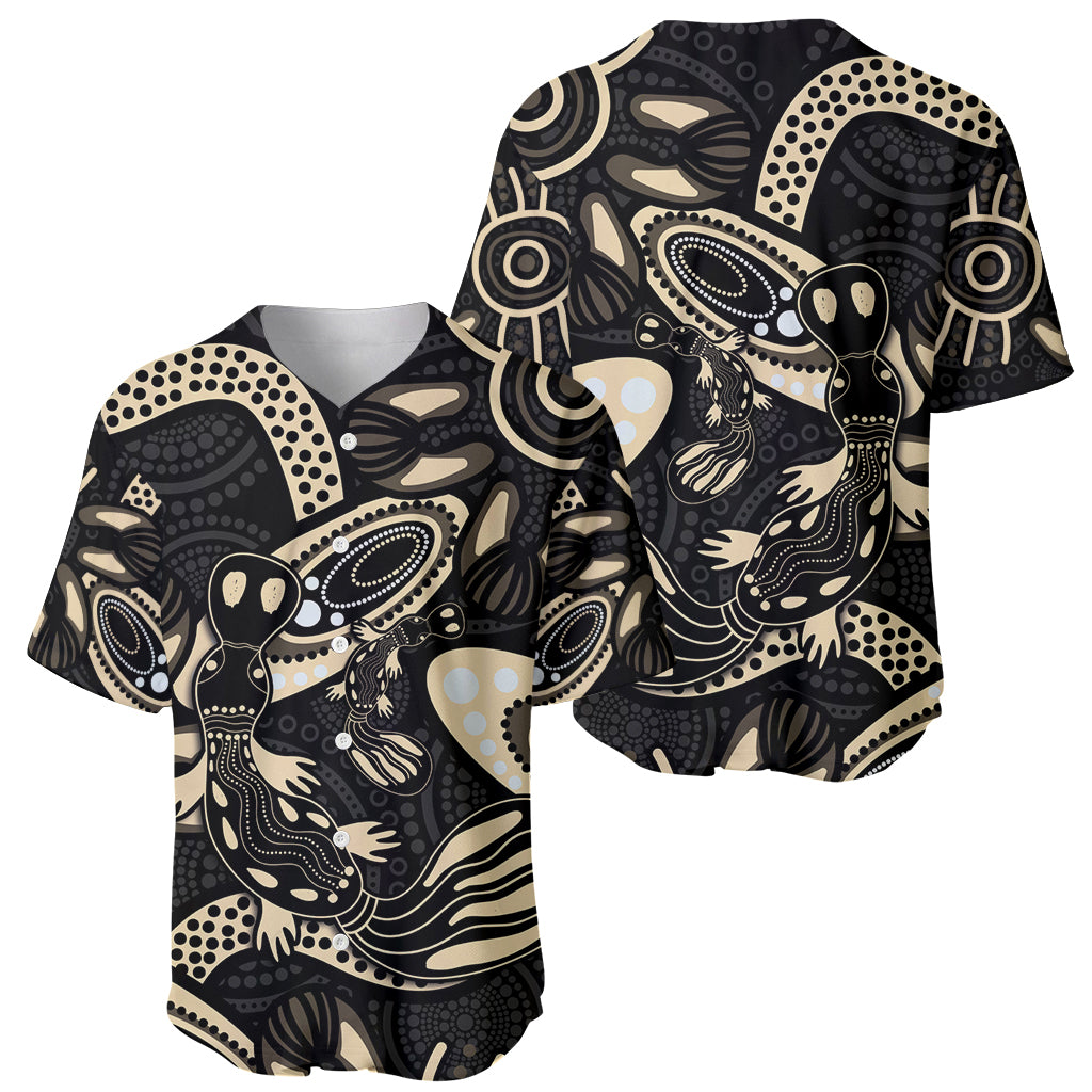 Australia Mothers Day Baseball Jersey Mom And Baby Platypus Aboriginal Art