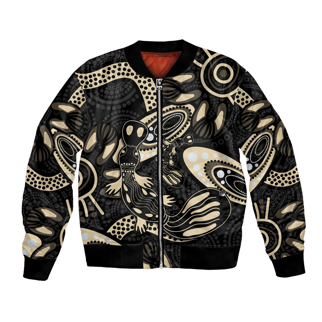 Australia Mothers Day Bomber Jacket Mom And Baby Platypus Aboriginal Art