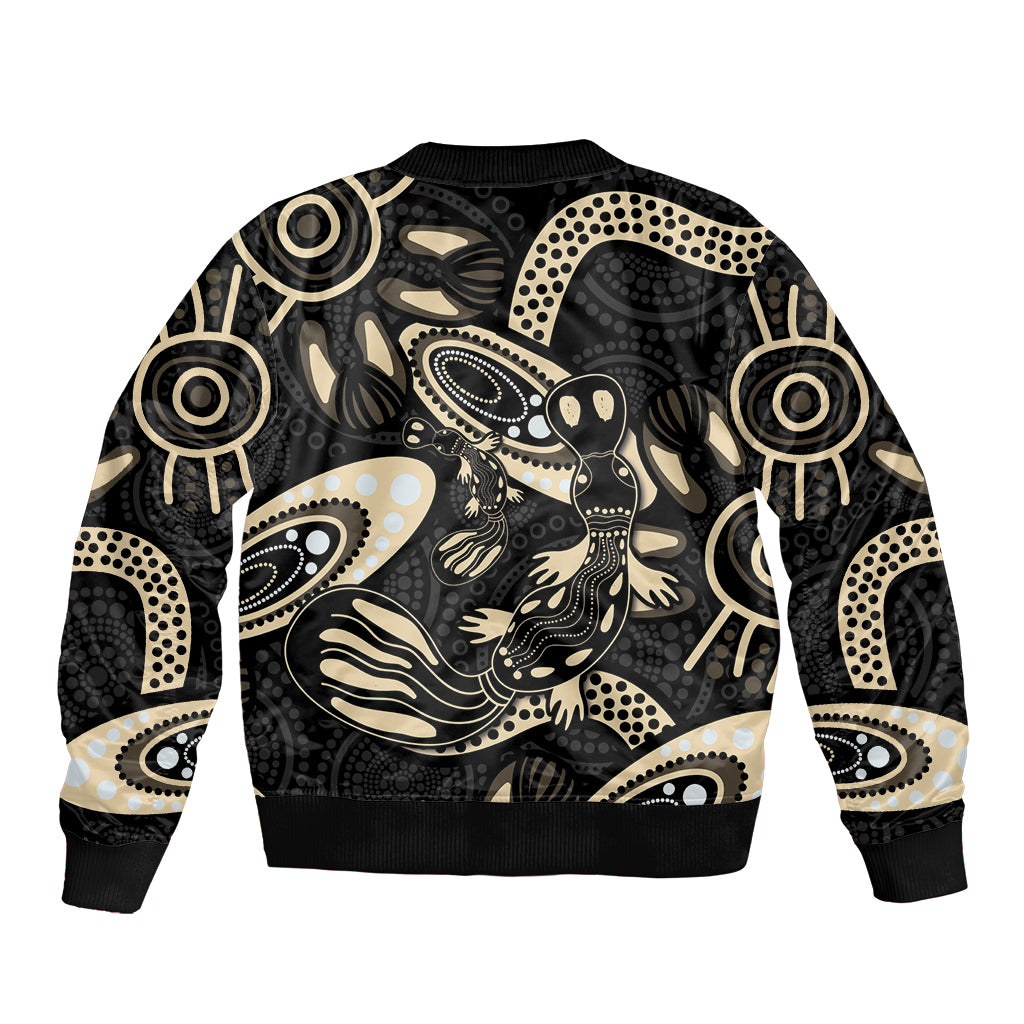 Australia Mothers Day Bomber Jacket Mom And Baby Platypus Aboriginal Art