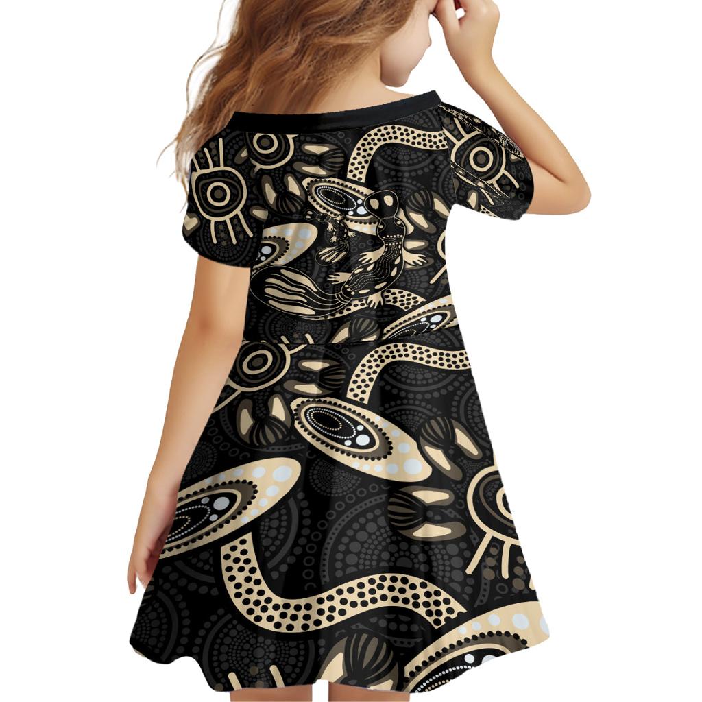 Australia Mothers Day Family Matching Long Sleeve Bodycon Dress and Hawaiian Shirt Mom And Baby Platypus Aboriginal Art