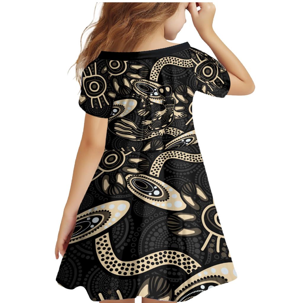 Australia Mothers Day Family Matching Mermaid Dress and Hawaiian Shirt Mom And Baby Platypus Aboriginal Art
