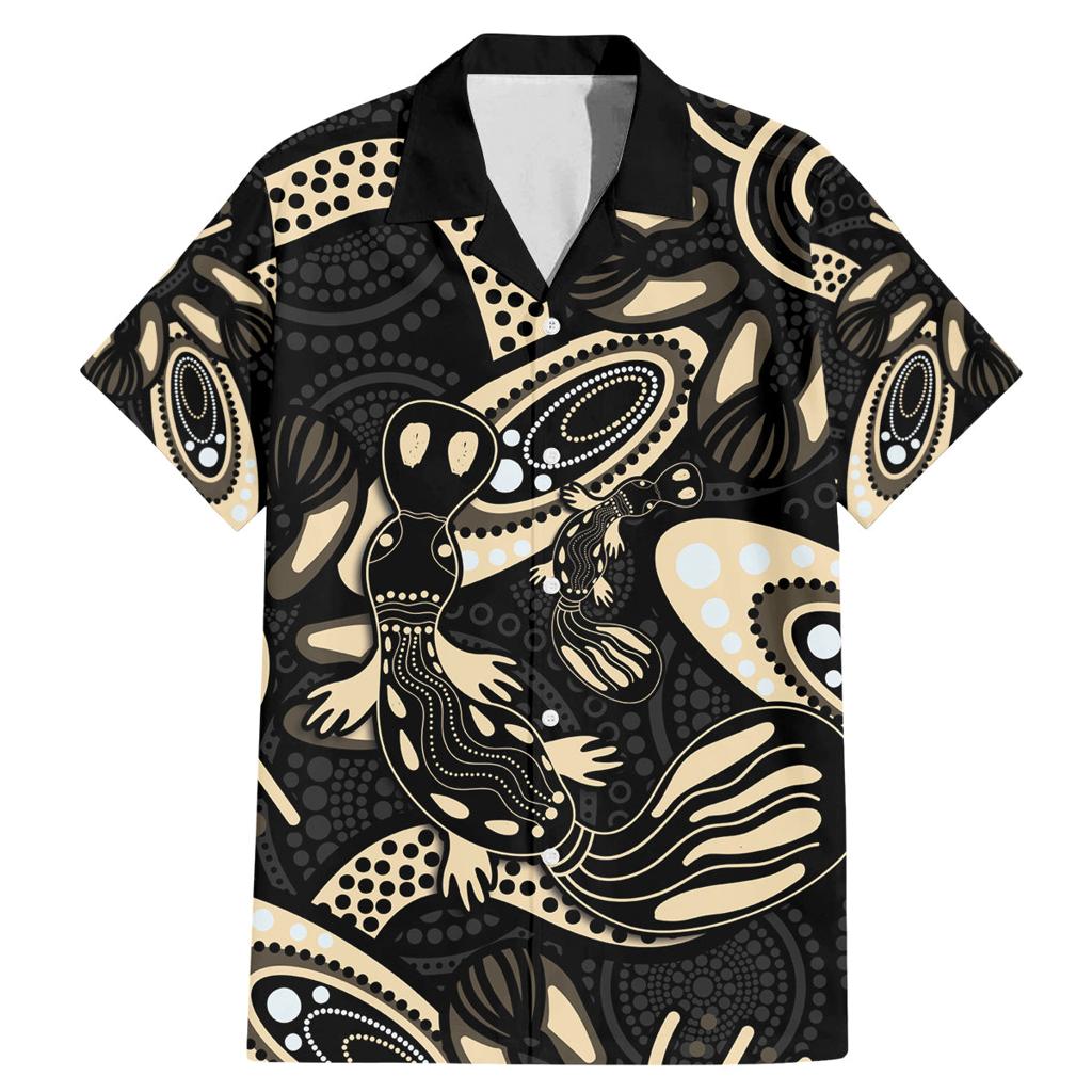Australia Mothers Day Family Matching Mermaid Dress and Hawaiian Shirt Mom And Baby Platypus Aboriginal Art