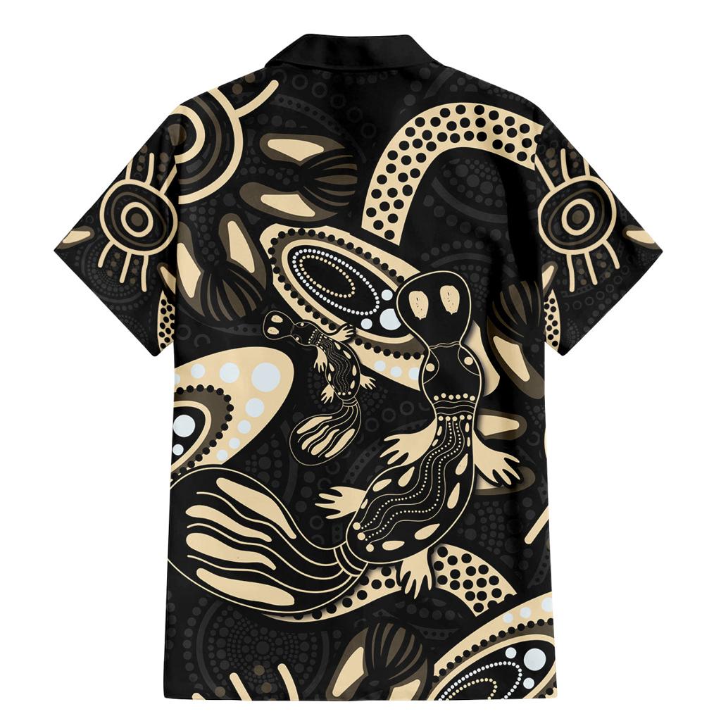 Australia Mothers Day Family Matching Mermaid Dress and Hawaiian Shirt Mom And Baby Platypus Aboriginal Art