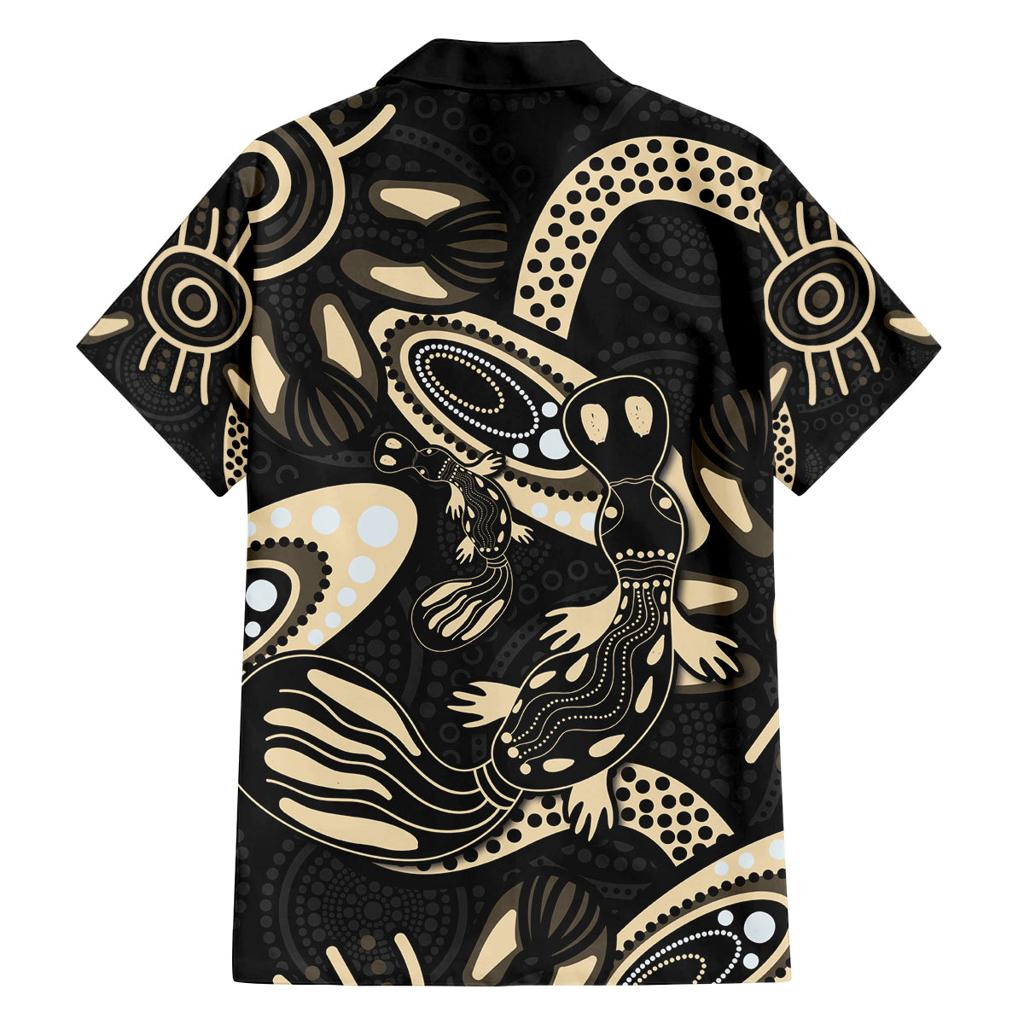 Australia Mothers Day Family Matching Puletasi and Hawaiian Shirt Mom And Baby Platypus Aboriginal Art