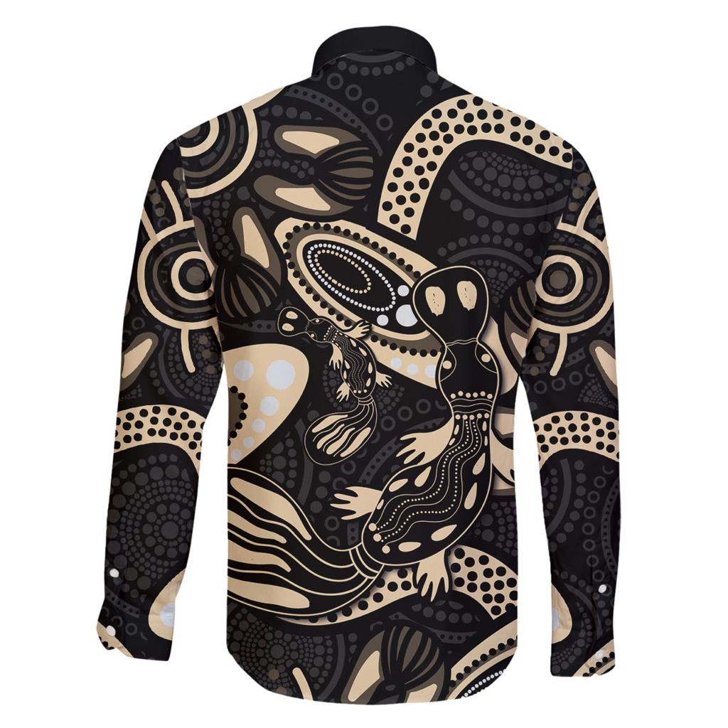 Australia Mothers Day Family Matching Puletasi and Hawaiian Shirt Mom And Baby Platypus Aboriginal Art
