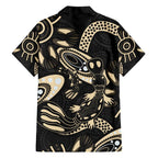 Australia Mothers Day Family Matching Short Sleeve Bodycon Dress and Hawaiian Shirt Mom And Baby Platypus Aboriginal Art