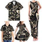Australia Mothers Day Family Matching Tank Maxi Dress and Hawaiian Shirt Mom And Baby Platypus Aboriginal Art