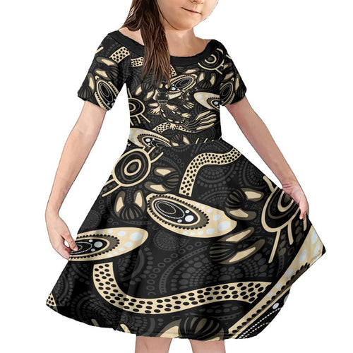 Australia Mothers Day Family Matching Tank Maxi Dress and Hawaiian Shirt Mom And Baby Platypus Aboriginal Art