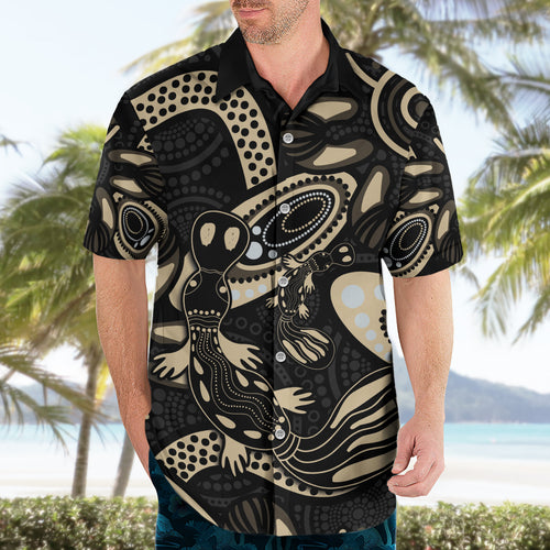 Australia Mothers Day Hawaiian Shirt Mom And Baby Platypus Aboriginal Art