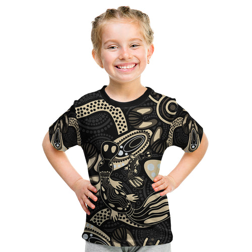 Australia Mothers Day Kid T Shirt Mom And Baby Platypus Aboriginal Art