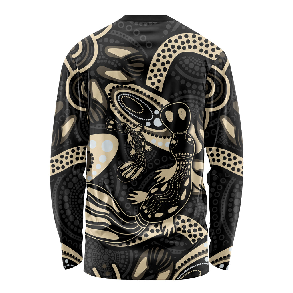 Australia Mothers Day Long Sleeve Shirt Mom And Baby Platypus Aboriginal Art