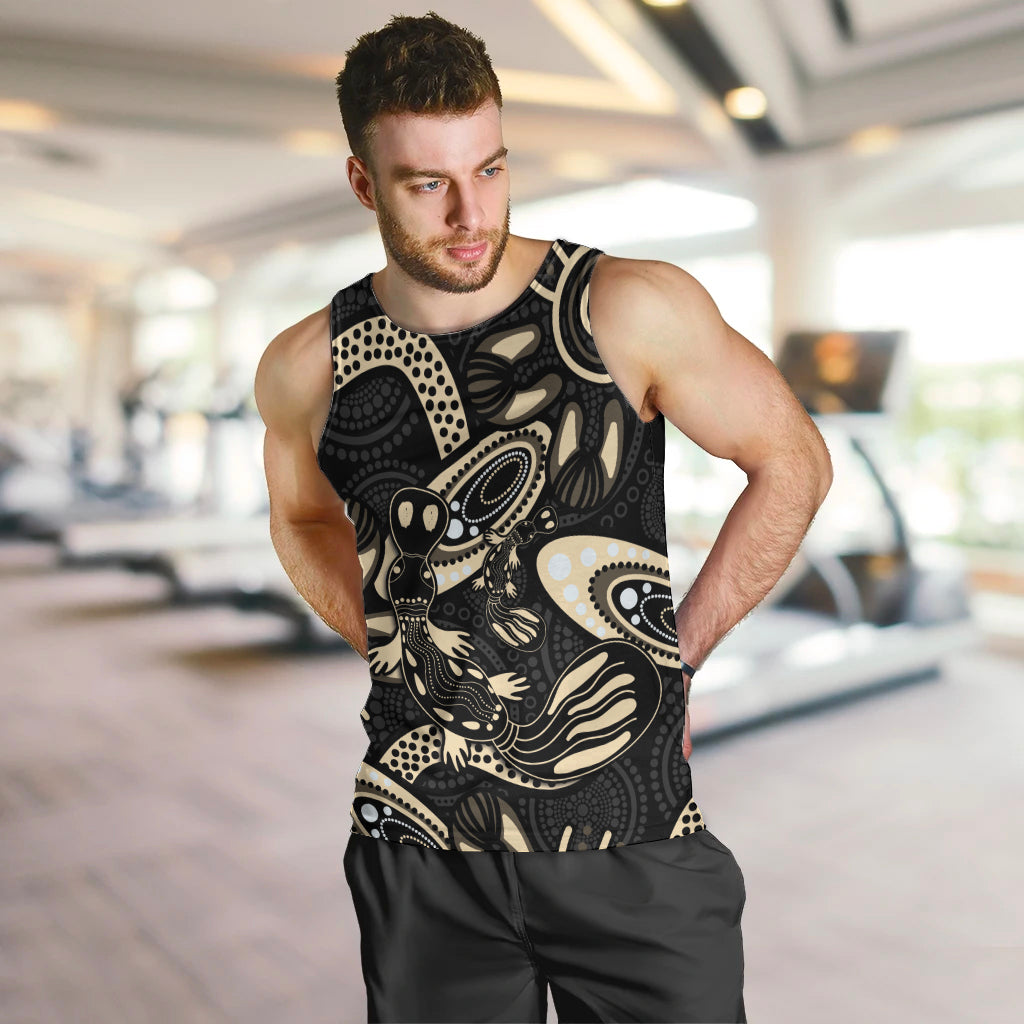 Australia Mothers Day Men Tank Top Mom And Baby Platypus Aboriginal Art