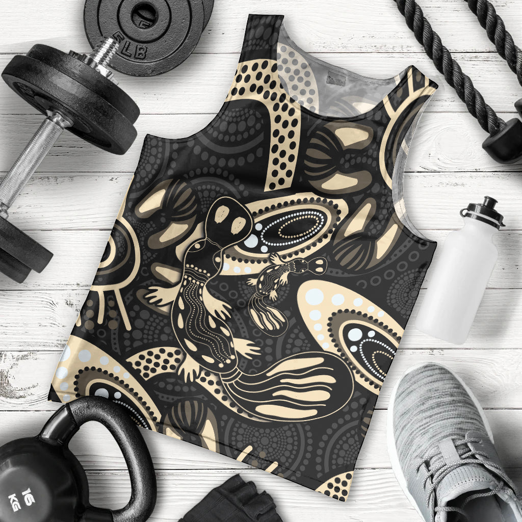 Australia Mothers Day Men Tank Top Mom And Baby Platypus Aboriginal Art