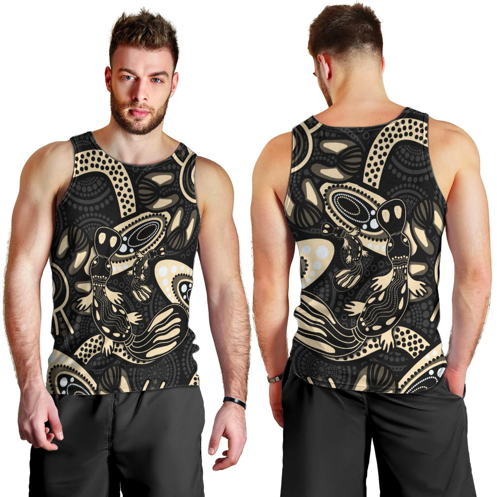 Australia Mothers Day Men Tank Top Mom And Baby Platypus Aboriginal Art