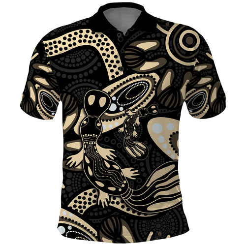 Australia Mothers Day Polo Shirt Mom And Baby Platypus Aboriginal Art