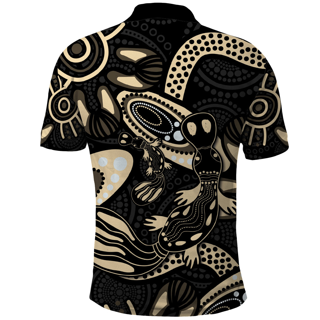 Australia Mothers Day Polo Shirt Mom And Baby Platypus Aboriginal Art