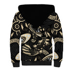 Australia Mothers Day Sherpa Hoodie Mom And Baby Platypus Aboriginal Art