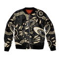 Australia Mothers Day Sleeve Zip Bomber Jacket Mom And Baby Platypus Aboriginal Art