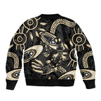 Australia Mothers Day Sleeve Zip Bomber Jacket Mom And Baby Platypus Aboriginal Art
