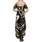 Australia Mothers Day Summer Maxi Dress Mom And Baby Platypus Aboriginal Art