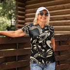 Australia Mothers Day Women Polo Shirt Mom And Baby Platypus Aboriginal Art