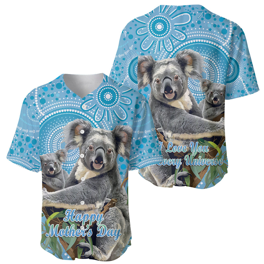 Australia Mothers Day Baseball Jersey I Love You Every Universe Aboriginal Art
