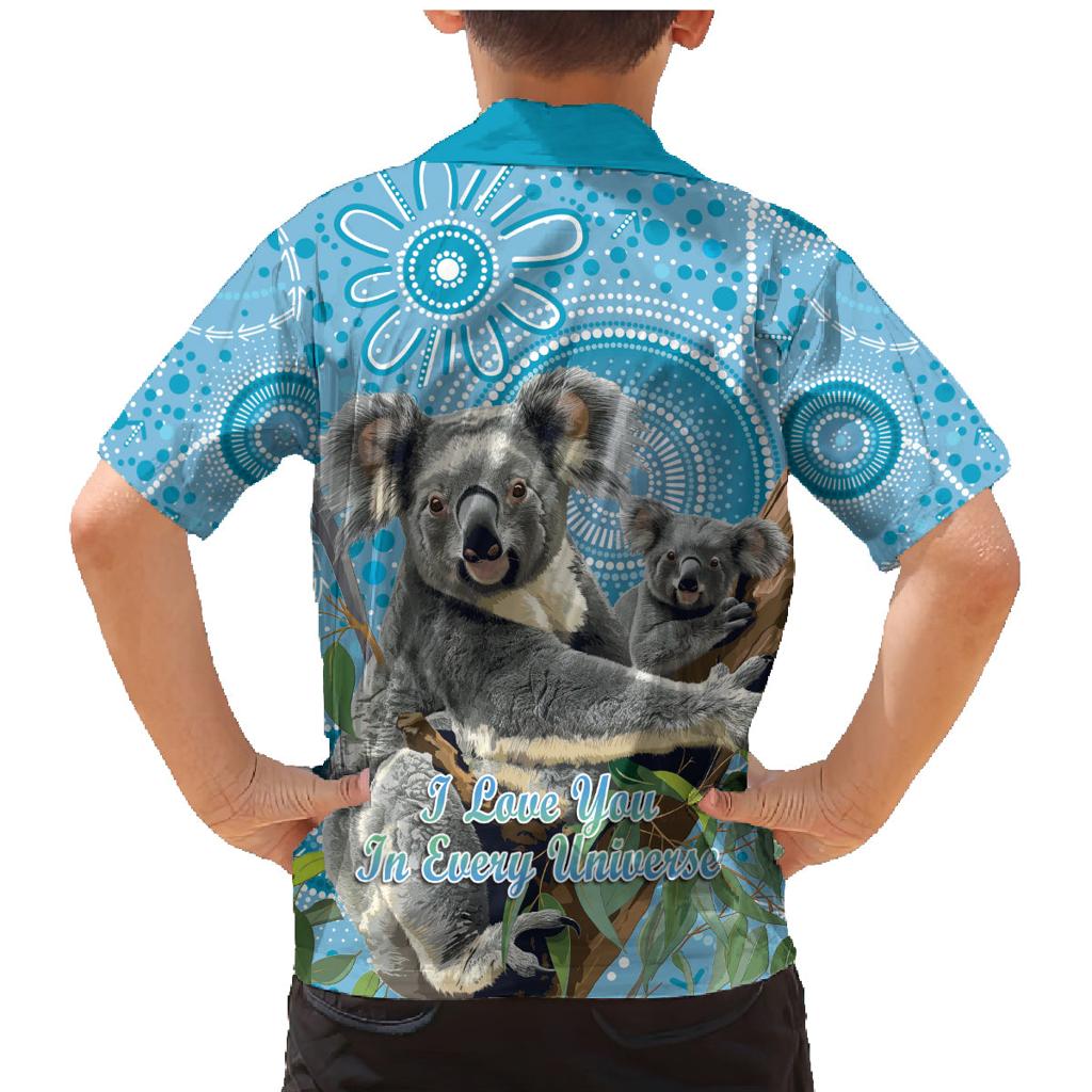 Australia Mothers Day Family Matching Mermaid Dress and Hawaiian Shirt I Love You Every Universe Aboriginal Art
