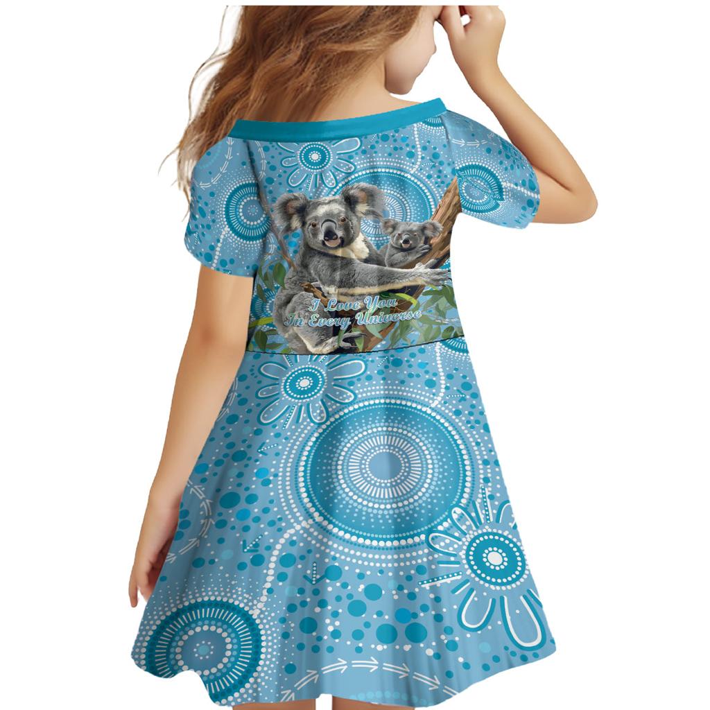 Australia Mothers Day Family Matching Mermaid Dress and Hawaiian Shirt I Love You Every Universe Aboriginal Art