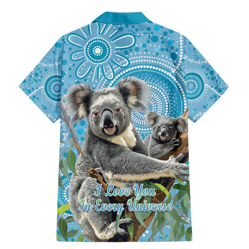 Australia Mothers Day Family Matching Mermaid Dress and Hawaiian Shirt I Love You Every Universe Aboriginal Art