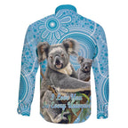 Australia Mothers Day Family Matching Off The Shoulder Long Sleeve Dress and Hawaiian Shirt I Love You Every Universe Aboriginal Art