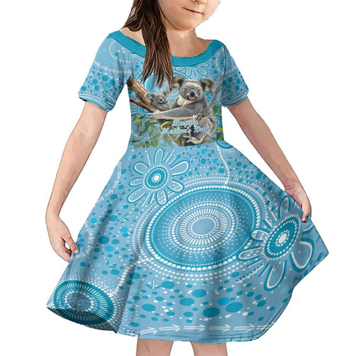Australia Mothers Day Family Matching Summer Maxi Dress and Hawaiian Shirt I Love You Every Universe Aboriginal Art