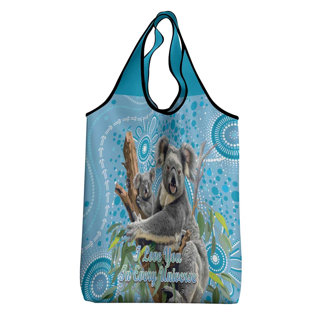 Australia Mother's Day Grocery Bag I Love You Every Universe Aboriginal Art