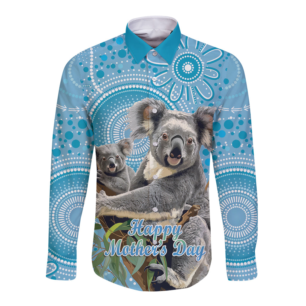 Australia Mothers Day Long Sleeve Button Shirt I Love You Every Universe Aboriginal Art