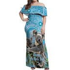 Australia Mothers Day Off Shoulder Maxi Dress I Love You Every Universe Aboriginal Art
