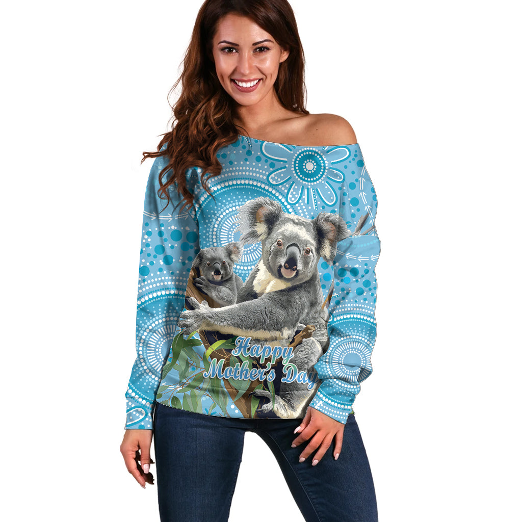 Australia Mothers Day Off Shoulder Sweater I Love You Every Universe Aboriginal Art