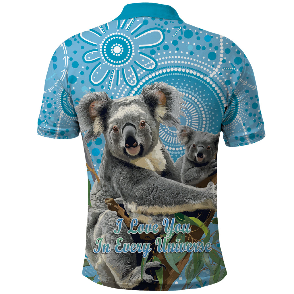 Australia Mothers Day Polo Shirt I Love You Every Universe Aboriginal Art