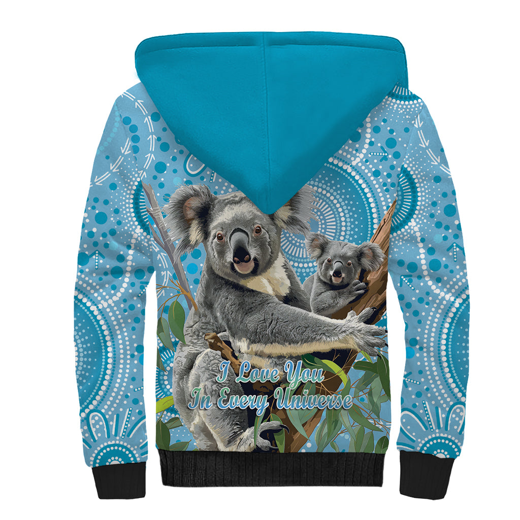 Australia Mothers Day Sherpa Hoodie I Love You Every Universe Aboriginal Art