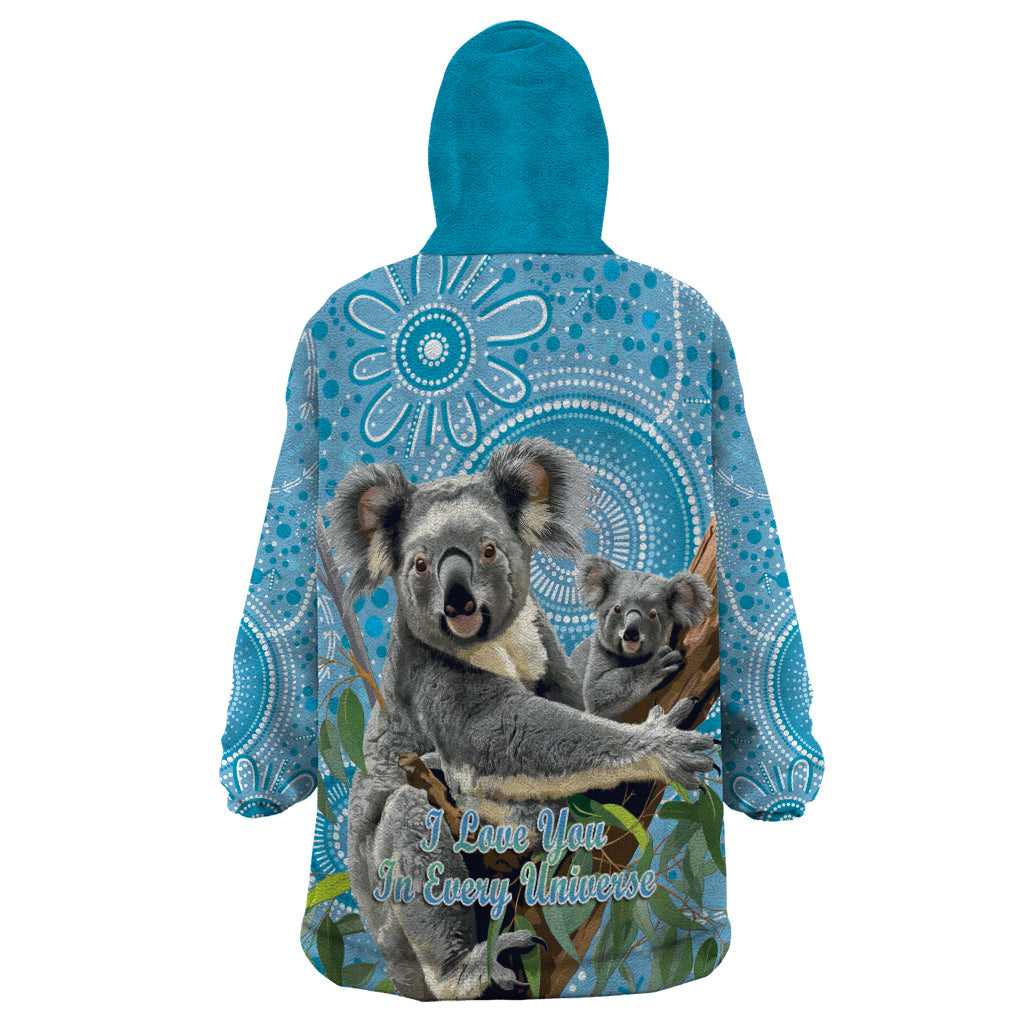 Australia Mothers Day Wearable Blanket Hoodie I Love You Every Universe Aboriginal Art