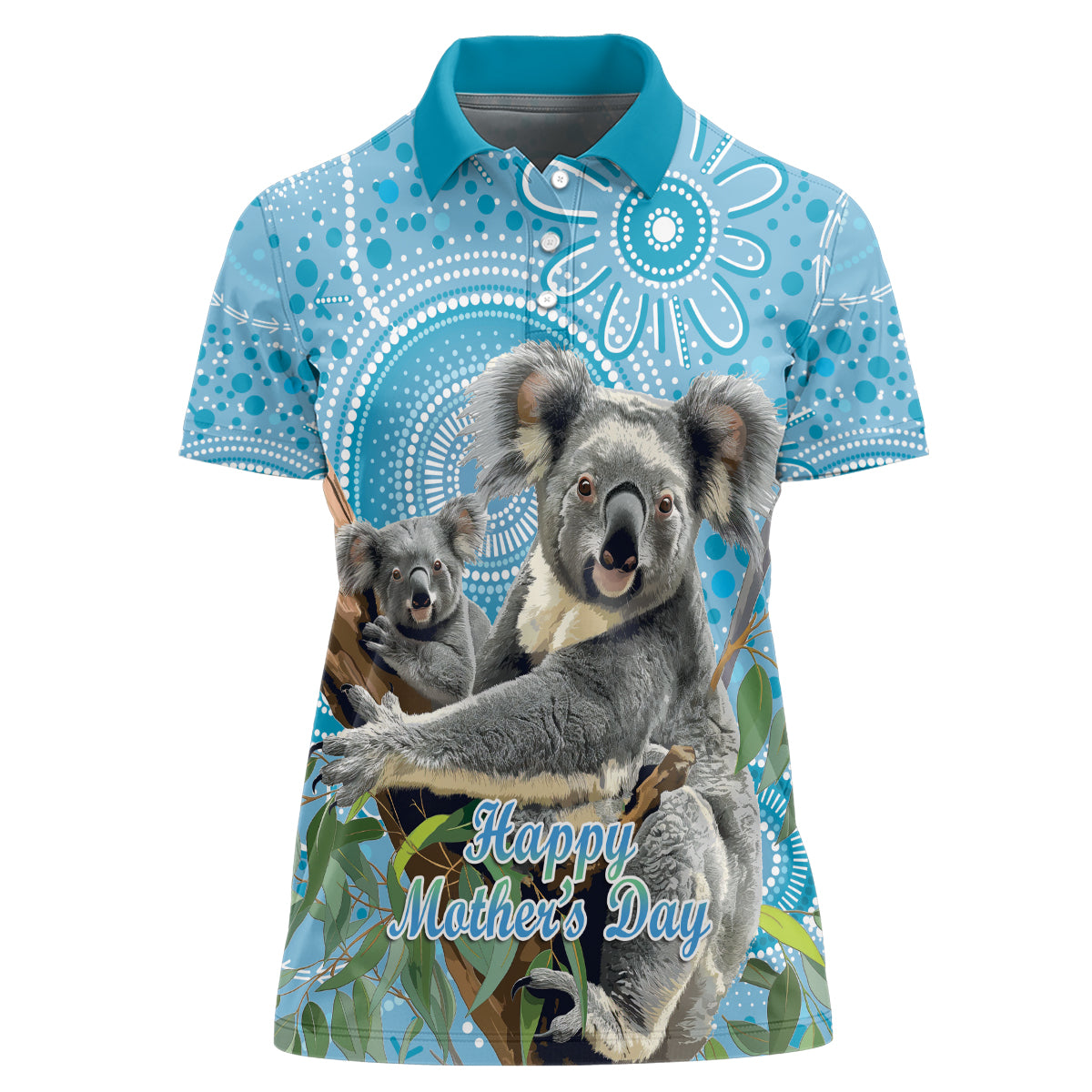 Australia Mothers Day Women Polo Shirt I Love You Every Universe Aboriginal Art