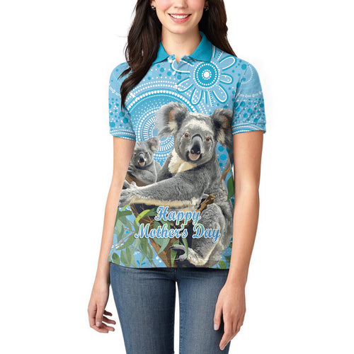Australia Mothers Day Women Polo Shirt I Love You Every Universe Aboriginal Art