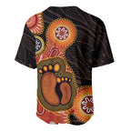 Australia Mothers Day Baseball Jersey Mom And Baby Footprint Indigenous
