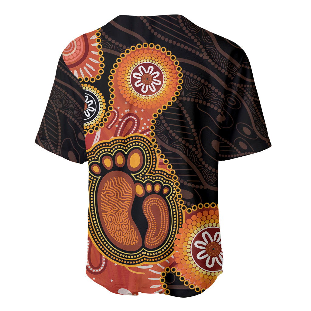 Australia Mothers Day Baseball Jersey Mom And Baby Footprint Indigenous