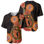 Australia Mothers Day Baseball Jersey Mom And Baby Footprint Indigenous
