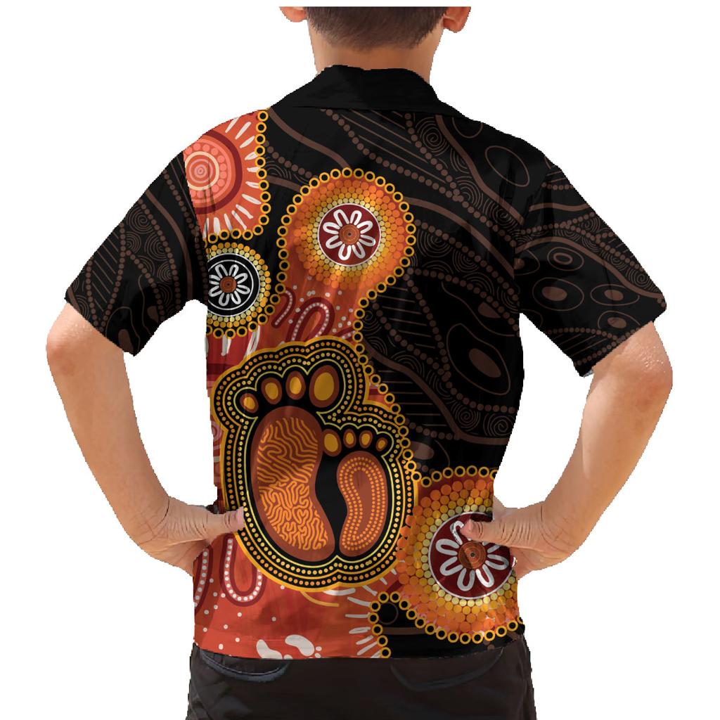 Australia Mothers Day Family Matching Mermaid Dress and Hawaiian Shirt Mom And Baby Footprint Indigenous