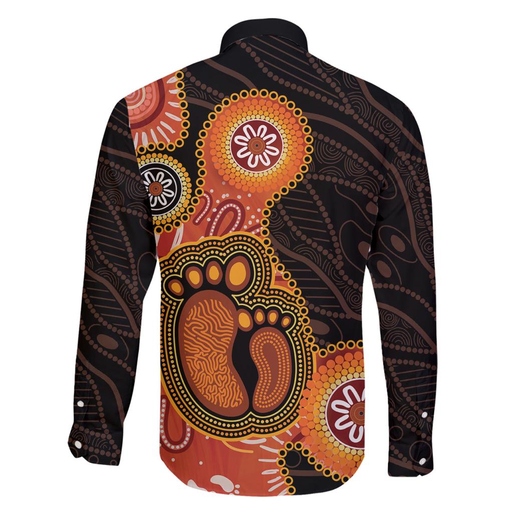 Australia Mothers Day Family Matching Off Shoulder Short Dress and Hawaiian Shirt Mom And Baby Footprint Indigenous