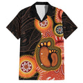 Australia Mothers Day Family Matching Puletasi and Hawaiian Shirt Mom And Baby Footprint Indigenous